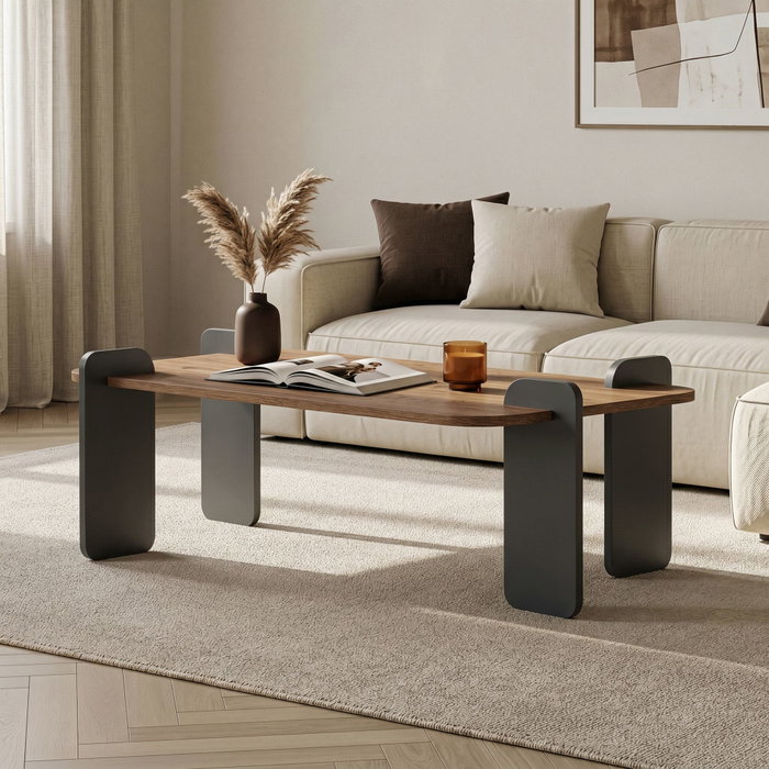 Nordure Mesa de centro Renard - Atlantic Pine, Anthracite